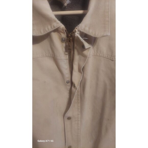 Vintage Carhartt Coat 3x Size 52 Tan Insulated Warm Utility Coat - Picture 6 of 16